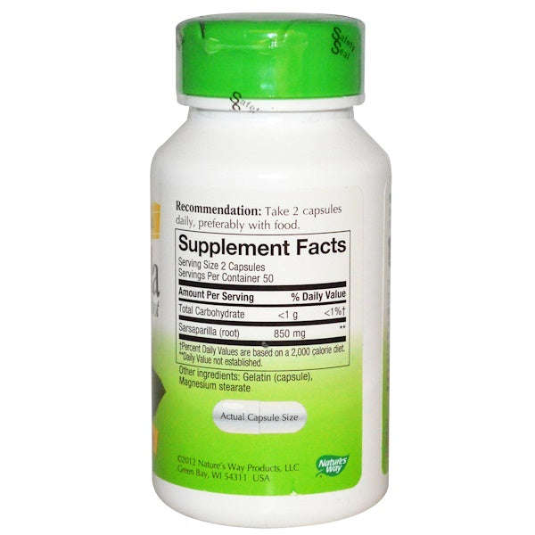 Nature's Way, Sarsaparilla, Root, 100 Capsules