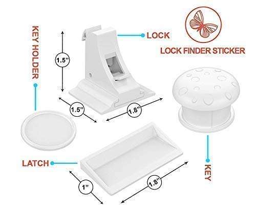 Eco-Baby Child Safety Magnetic Cabinet and Drawer Locks for Proofing Kitchen 12 Pack Child Latches