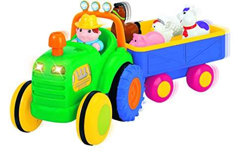 Kiddieland 024752 Motorised Old MacDonald Tractor and Trailer Age 12 Months plus
