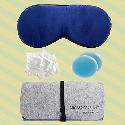 Aroma Season Silk Warm Sleeping Eye Mask for Blepharitis, Heated Eye Mask for Dark Circles,...