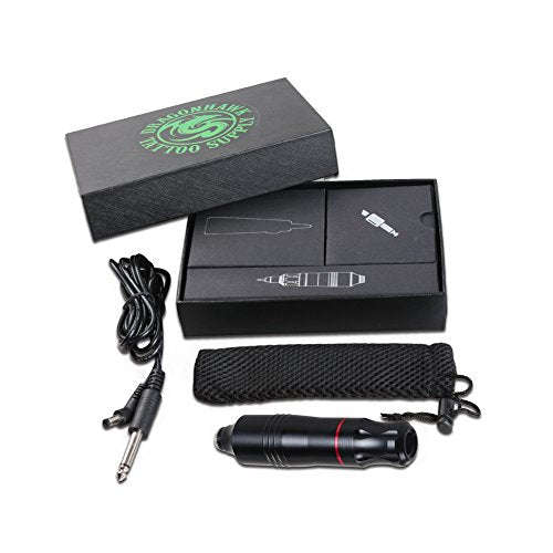 Dragonhawk Atom Rotary Pen Tattoo Machine Japan Motor for Tattoo Artists (Black)