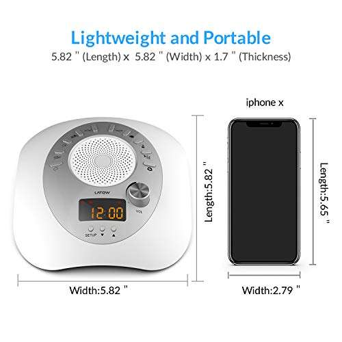 White Noise Machine, LATOW Womb Sound White Noise Machine for Baby Sleeping, Portable Sleep...
