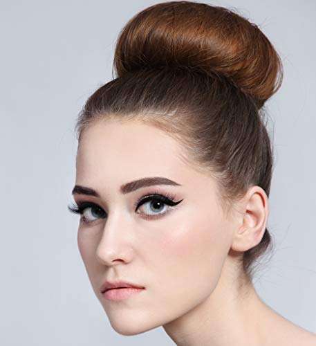 Styla Hair Magic Bun Maker (2 Small, 2 Large) Foam Sponge Bun Shaper Hair Accessories (Brown)