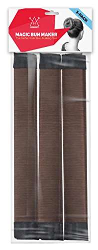 Brown Magic Bun Maker / 3 PACK/Perfect Hair Bun Making Tool/Donut Bun DIY Hair Styling/Hair Bun...