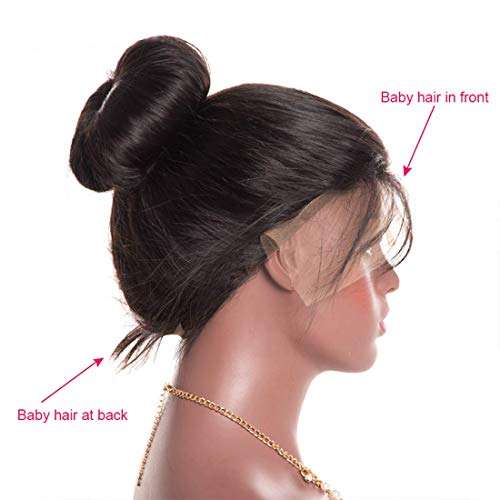 Straight 360 Lace Frontal Wig Brazilian Human Hair Wigs Preplucked And Bleached 360 Lace Wigs Wit...