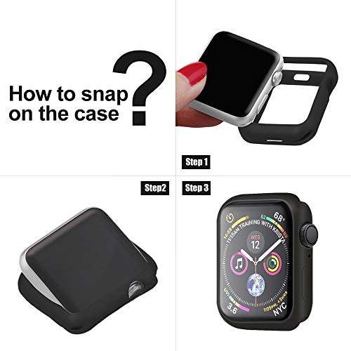 MENEEA for Apple Watch Series 4 Case Protector, Ultra-Thin Anti-Scratch Flexible Case Soft Protec...