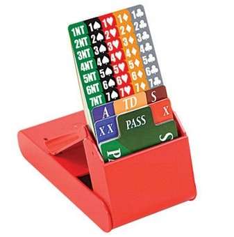 Bridge Bidding Boxes - Set of 4 High Famous LION Quality Plastic Cards Durable Carrying Case Wash...