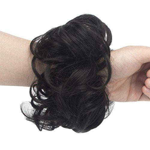 Focussexy Scrunchie Bun Up Do Hair piece Hair Ribbon Ponytail Extensions Wavy Curly or Messy 14...