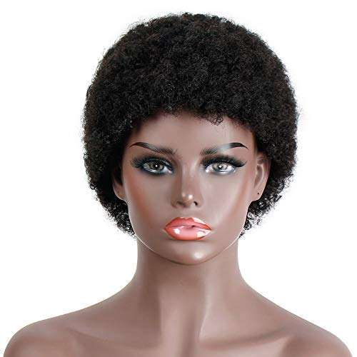 AISI HAIR Brazilian Virgin Afro Wig Short Kinky Curly Afro Wigs for Black Women 100% Human Hair...