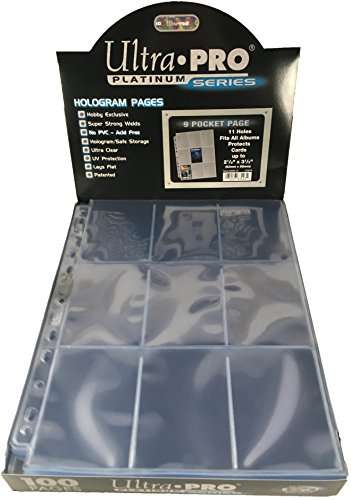 Ultra Pro Platinum Series A4 9 Pocket Pages - Trading Card Sleeves for Small/Standard Sized Cards...