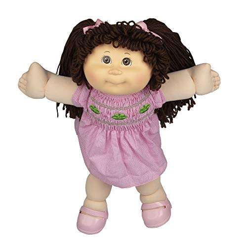 Cabbage Patch Kids Vintage Retro Style Yarn Hair Doll - Original Brunette Hair/Brown Eyes, 16" - ...