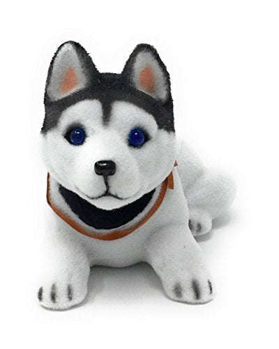 Noveltees Company Bobbing Head Dog, Bobble Head Siberian Husky