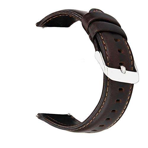 iBazal 22mm Watch Strap Leather Quick Release Watch Strap Compatible Gear S3 Frontier/Classic SM-...