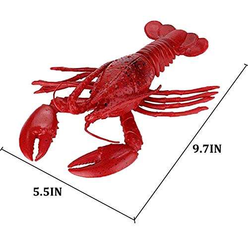 THREE BEARS Lifelike Lobster Toy, Plastic Lobster Model Bath Time Fun Toys,Rising Squeeze Stress ...