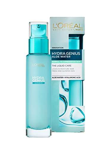 L'Oreal Paris Hydra Genius Hyaluronic Acid + Aloe Liquid Moisturiser for Normal to Combination Sk...