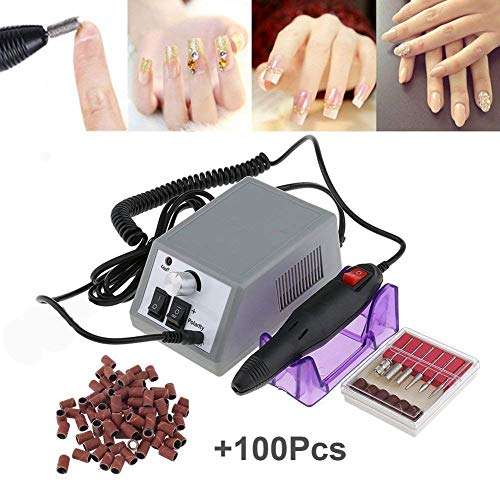 Electric Nail Drill Machine Nail File Drill Set Kit for Acrylic Nails, Gel Nail, Nail Art Polishe...