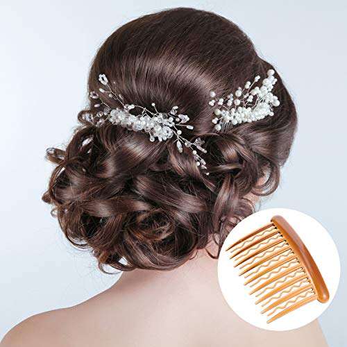 Gejoy 12 Pieces Plastic Teeth Hair Combs Tortoise Side Comb Hair Accessories for Fine Hair, Black...