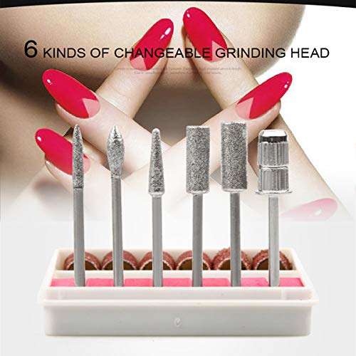 Electric Nail Drill Machine Nail File Drill Set Kit for Acrylic Nails, Gel Nail, Nail Art Polishe...