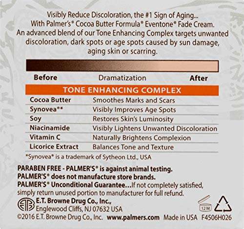 Palmer's Cocoa Butter Formula Eventone Fade Cream Daily Moisturizer for Dark Spots & Discoloratio...