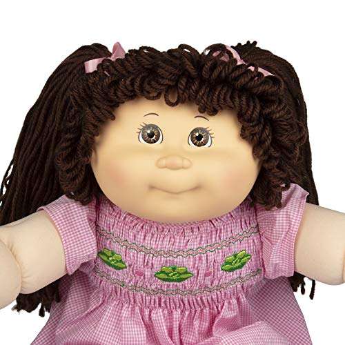 Cabbage Patch Kids Vintage Retro Style Yarn Hair Doll - Original Brunette Hair/Brown Eyes, 16" - ...