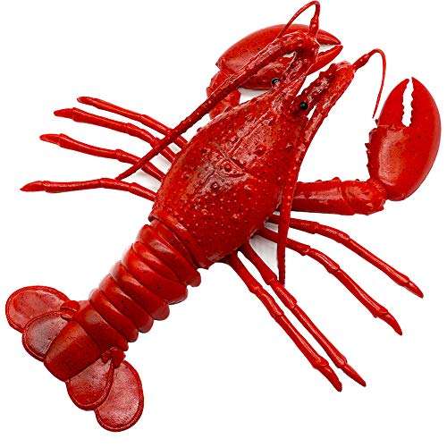 THREE BEARS Lifelike Lobster Toy, Plastic Lobster Model Bath Time Fun Toys,Rising Squeeze Stress ...