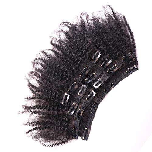 Afro Kinky Curly Clip ins Human Hair Extensions Full Afro Curly Clip in Human Hair Brazilian Virg...