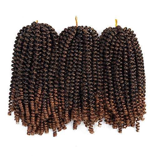 3 Pack Spring Twist Hair Braiding Xpression Bomb Ombre Colors Braiding Crochet Synthetic Fluffy H...