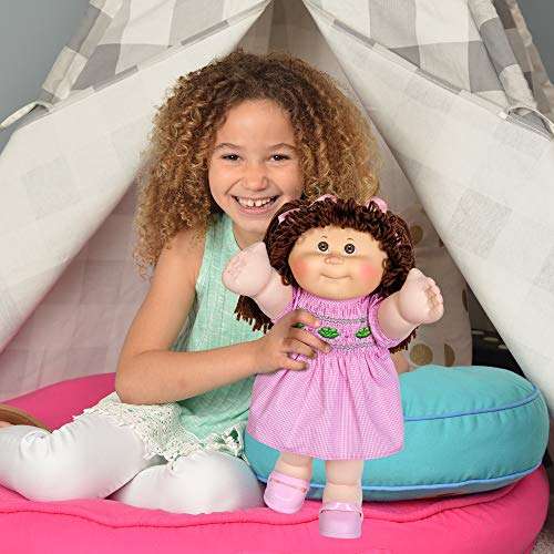 Cabbage Patch Kids Vintage Retro Style Yarn Hair Doll - Original Brunette Hair/Brown Eyes, 16" - ...