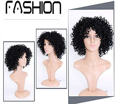 Curly Hair Wigs,Natural Hair Wigs For Black Women Short Full Wigs Female African Wigs Human Hair ...
