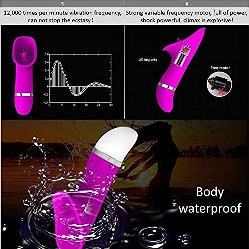 Tongue Vibrate Toy, Oral Tongue Simulator, Waterproof 30-Frequency Vibration Wand, Multi Speed...