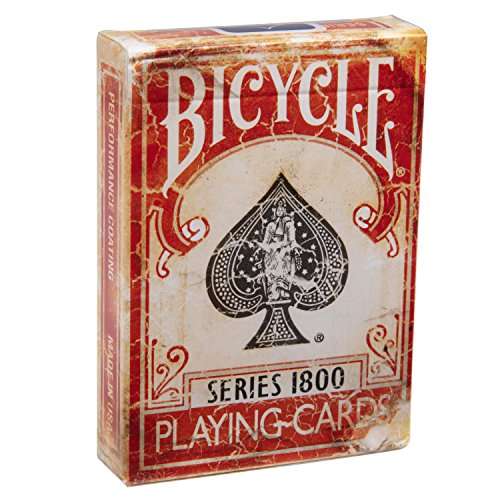 Bicycle 1800 Vintage Series Playing Cards by Ellusionist (Red)