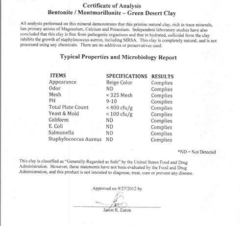 Clay Terra - Calcium Bentonite Clay 1 lb. food grade
