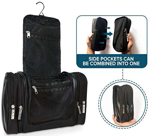 Leather Hanging Travel Toiletry Bag for Men for Your Toiletries & Shaving Essentials - 4 Sizes in...