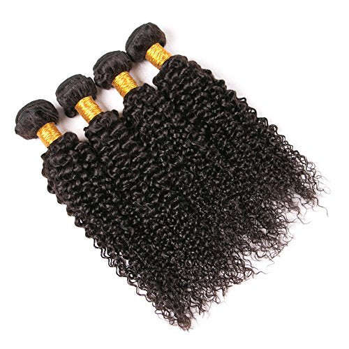 4 Bundles Brazilian Jerry Curl Mongolian Kinkys Curly Hair Extensions Hair Weave Weft 100 Remy Re...
