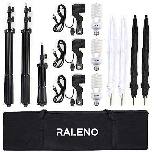 Photography Umbrella Continuous Lighting Kit 600W Photography Photo Video Portrait Studio Day Lig...