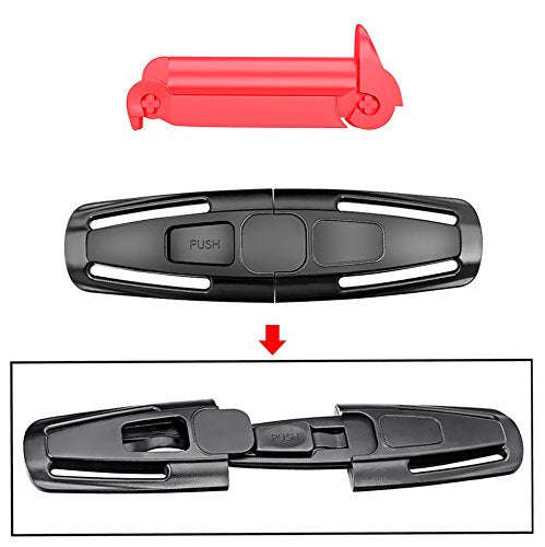 2 Pack Car Seat Chest Harness Clip and Car Seat Safety Belt Clip Buckle for Baby Safety