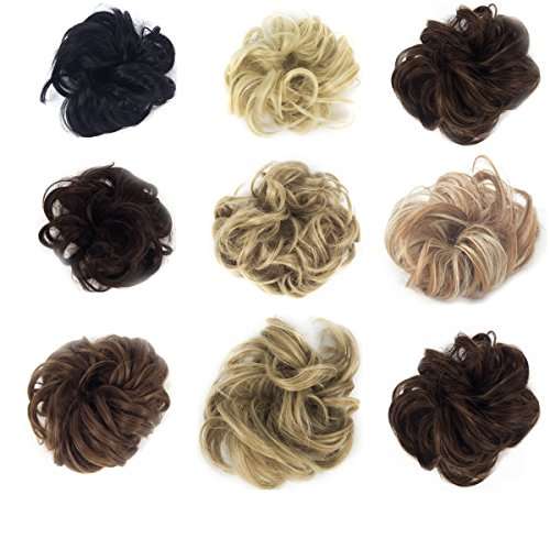 Focussexy Scrunchie Bun Up Do Hair piece Hair Ribbon Ponytail Extensions Wavy Curly or Messy 14...