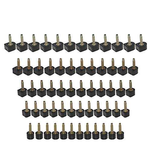 Kbnian 60pcs High Heel Tips Black High Heel Shoe Repair Tips Taps Dowel Lifts Replacement, 5 Diff...