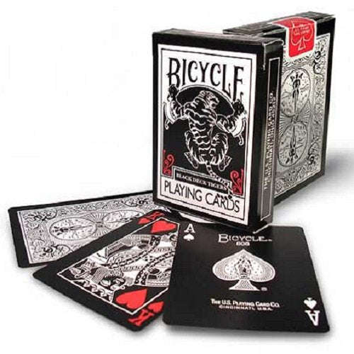 Bicycle Black Tiger Deck Playing Cards by Ellusionist - Red Pip