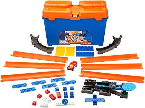 Hot Wheels DWW95 Track Builder Stunt Box, Connectable Tracks and Mini Toy Car with Track Set
