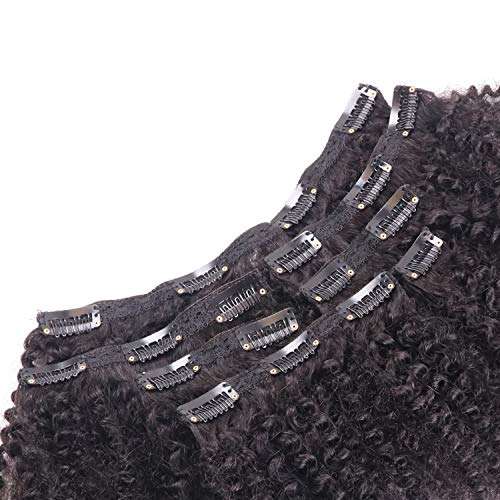 Afro Kinky Curly Clip ins Human Hair Extensions Full Afro Curly Clip in Human Hair Brazilian Virg...
