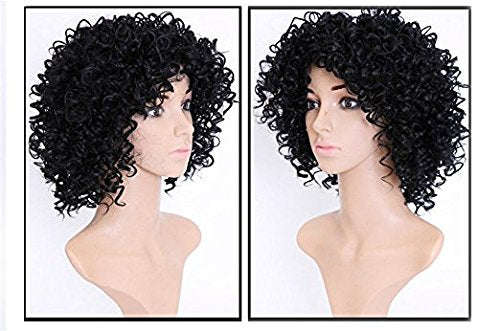 Curly Hair Wigs,Natural Hair Wigs For Black Women Short Full Wigs Female African Wigs Human Hair ...