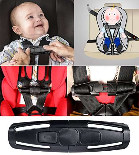 2 Pack Car Seat Chest Harness Clip and Car Seat Safety Belt Clip Buckle for Baby Safety