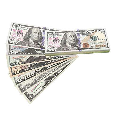 Orcalo Fake Money Prop Money Dollar $3,760 Fake Dollar Bills Play Money USD Cinema Props Prop Stack