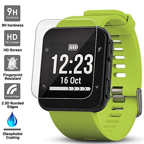 Screen Protector for Garmin Forerunner 35, AFUNTA 3 Pack Tempered Glass Film Anti-Scratch High De...