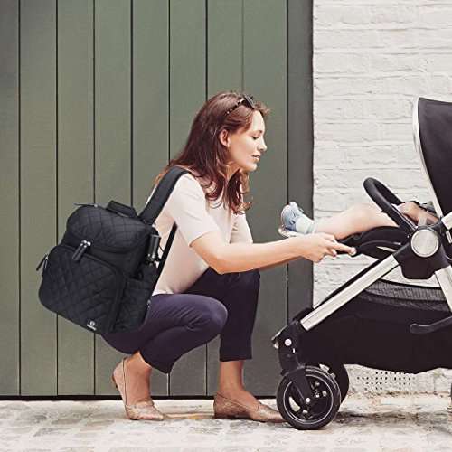 Diaper Bag with Stroller Straps and Wipeable Changing Pad by Maunsell | Travel Backpack, Changing...