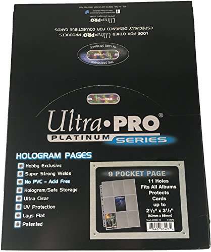 Ultra Pro Platinum Series A4 9 Pocket Pages - Trading Card Sleeves for Small/Standard Sized Cards...