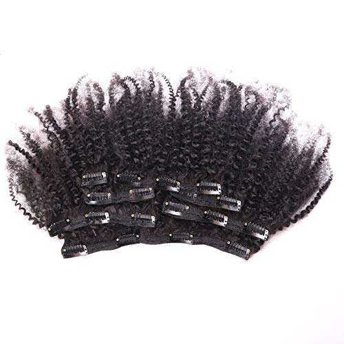 Afro Kinky Curly Clip ins Human Hair Extensions Full Afro Curly Clip in Human Hair Brazilian Virg...