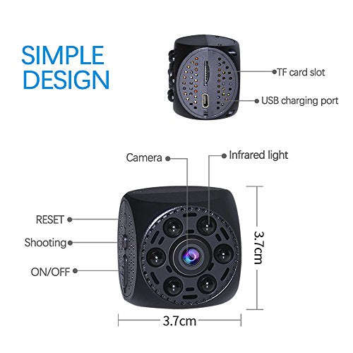 Spy Hidden Camera WiFi Wireless Mini CameraHD 1080P Spy Camera with 170 Degree Wide-Angle View, ...