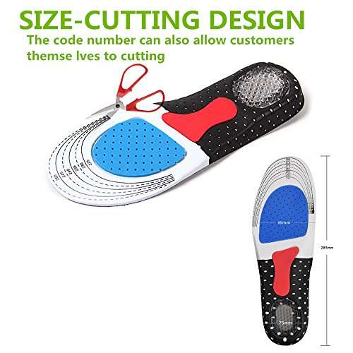 Insoles for Plantar Fasciitis - Foot Arch Support Orthotics Insoles for Men & Women, Shoe Inserts...